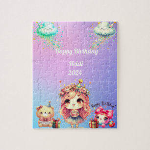 Girl's Happy Birthday Jigsaw Puzzle