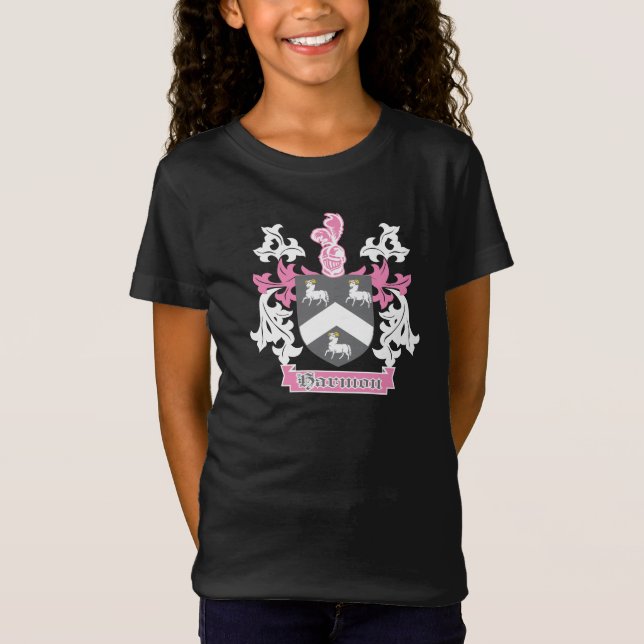 Girls Harmon Family Crest T-Shirt (Front)