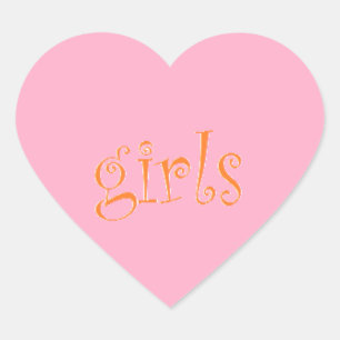 girls heart sticker