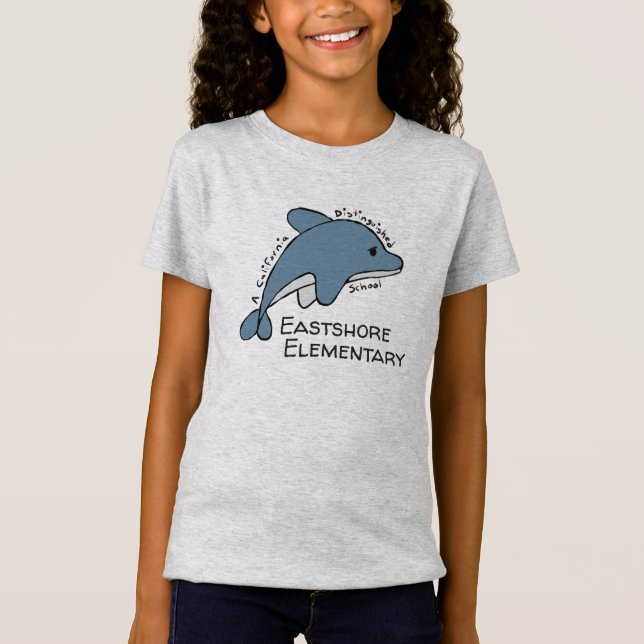 Girls' Heather Lugubrious Dolphin T-Shirt (Front)