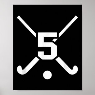 Girls High School Field Hockey Jersey Player Numbe Poster