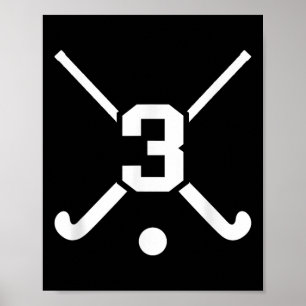 Girls High School Field Hockey Jersey Player Numbe Poster