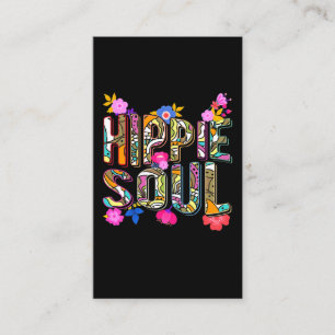 Girls Hippie 60s 70s Colourful Flowers Peace Business Card