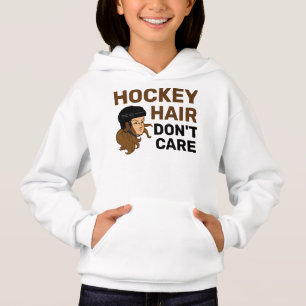 Girls Hockey Hair Don't Care Brunette