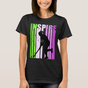 Girls Hockey Inspire Birthday Colour Daughter Fan  T-Shirt