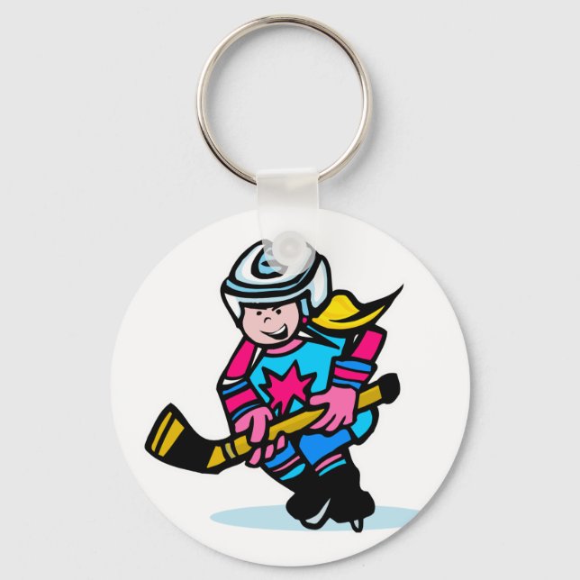 Girls Hockey Key Ring (Front)