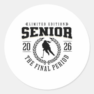 Girls Hockey Senior The Final Period 2026 Classic Round Sticker