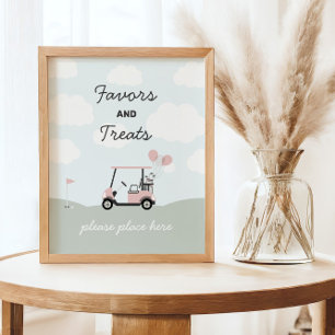 Girls' Hole-In-One Golf 1st Birthday Sign