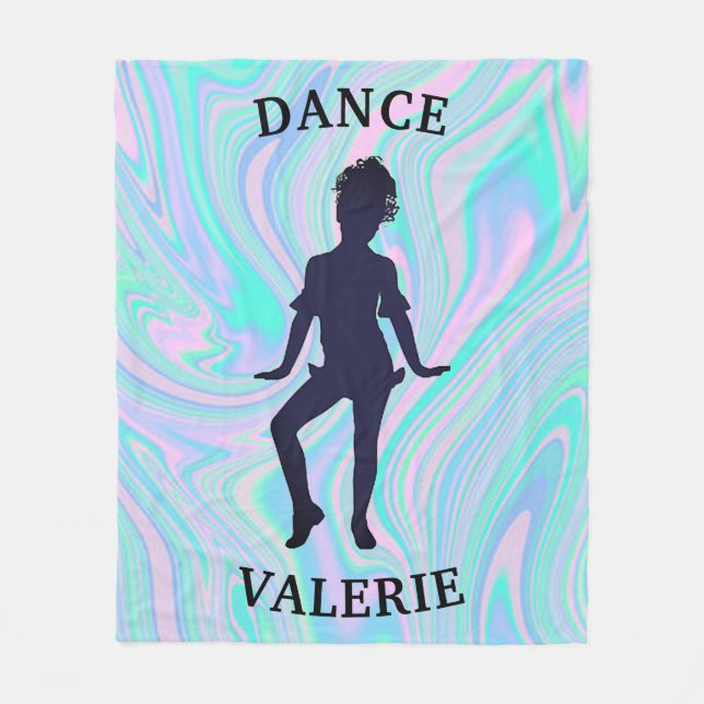 Girls Holographic Dance Fleece Blanket (Front)
