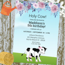 Girls Holy Cow Join the Herd Birthday Party  