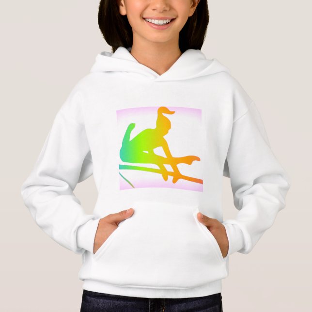 Girls hoodie gymnastics sweatshirt (Front)