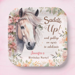 Girls Horse Birthday Party Paper Plates