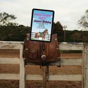 Girl's Horse Riding Birthday Party Invitation