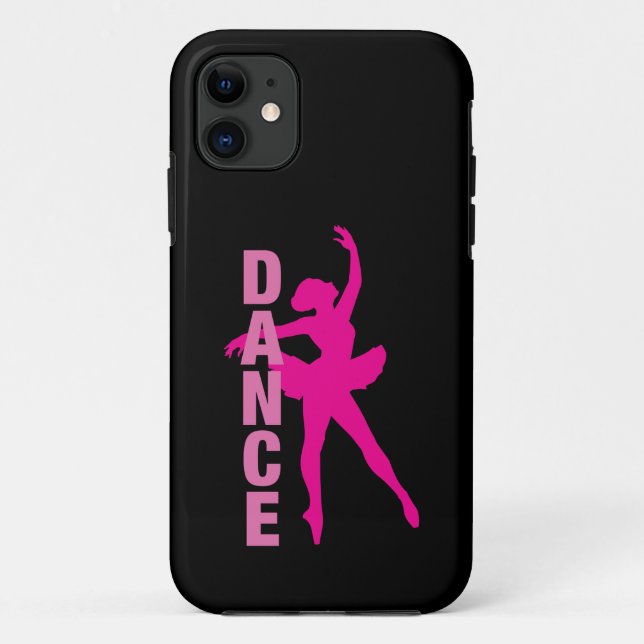 Girls Hot Pink Ballerina Dance Case-Mate iPhone Case (Back)