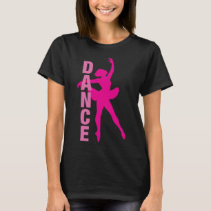 Girls Hot Pink Ballerina Dance T-Shirt