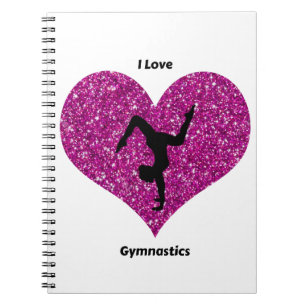 Girls I Love Gymnastics Spiral Notebook