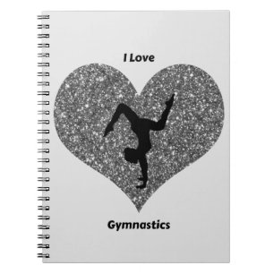 Girls I Love Gymnastics Spiral Notebook