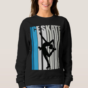 Girls Ice Skating Colors Ice Skating Retro Coach C Sweatshirt