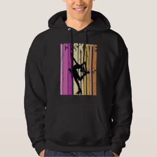 Girls Ice Skatings Ice Skating Cute Colors Figure  Hoodie