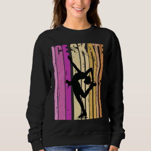 Girls Ice Skatings Ice Skating Cute Colors Figure  Sweatshirt