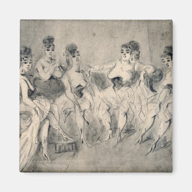 Girls in a Bordello Magnet (Front)