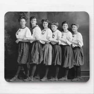 Girls in Bloomers, early 1900s Mouse Pad