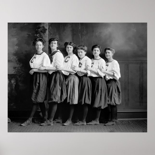 Girls in Bloomers, early 1900s Poster (Front)
