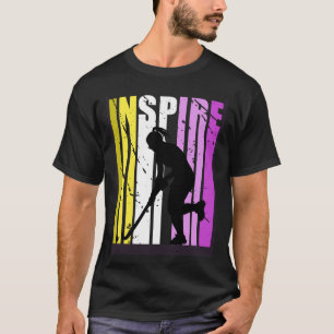 Girls Inspire Hockey Coach Birthday Coaching Fan I T-Shirt