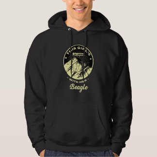 Girls Into Camping With Her Beagle English Beagle  Hoodie