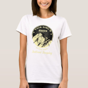 Girls Into Camping With Her Shetland Sheepdog Shel T-Shirt