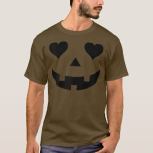Girls Jack O Lantern Heart Eye Pumpkin Face Jackol T-Shirt