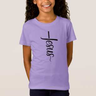 Girls Jesus Cross Faith T-Shirt