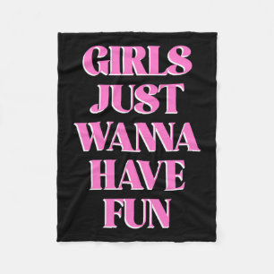 Girls Just W Have Fun Long Sleeve  Fleece Blanket