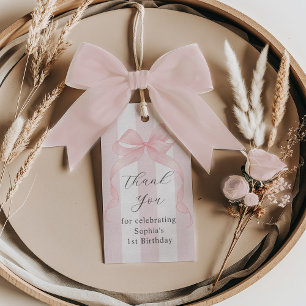 Girls Just Wanna Be One 1st Birthday Thank You Gift Tags