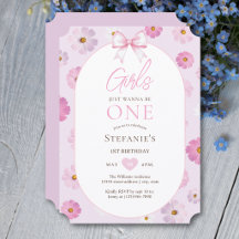 Girls Just Wanna Be One Girl Fancy One Birthday