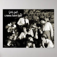 GIRLS JUST WANNA HAVE FUN 1910 WOMEN PARTY DRINKS