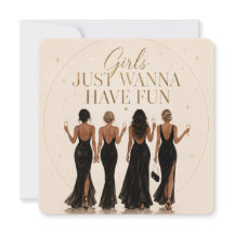 Girls Just Wanna Have Fun Bridal Shower Invitation