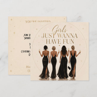 Girls Just Wanna Have Fun Bridal Shower Invitation