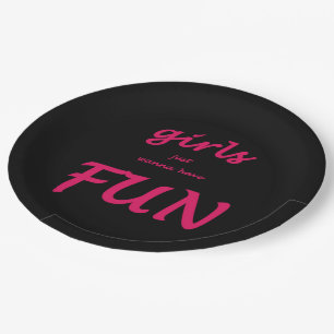 girls just wanna have fun paper plate