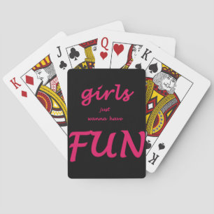 girls just wanna have fun playing cards