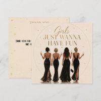 Girls Just Wanna Have Fun Thank you cards