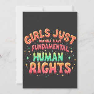 Girls just wanna have fundamental human Equality Holiday Card