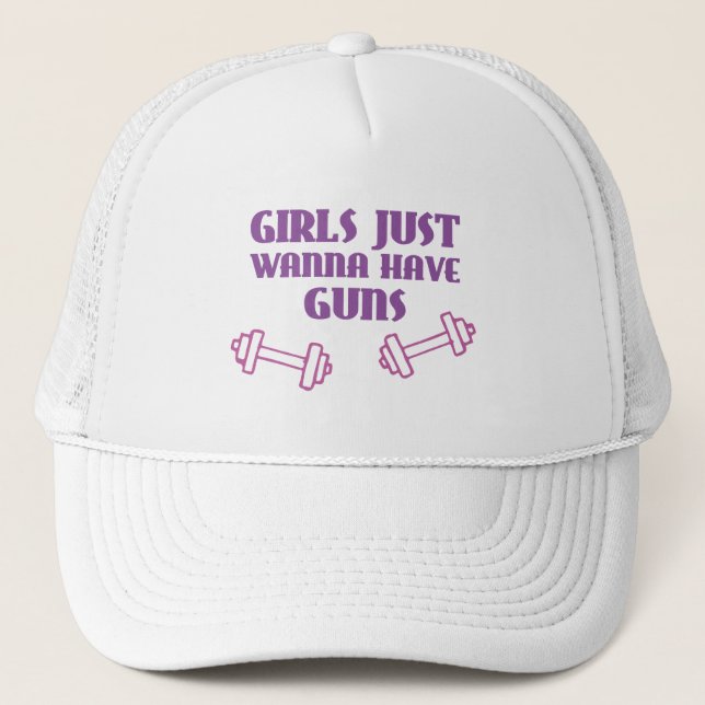 Girls Just Wanna Have Guns Trucker Hat (Front)