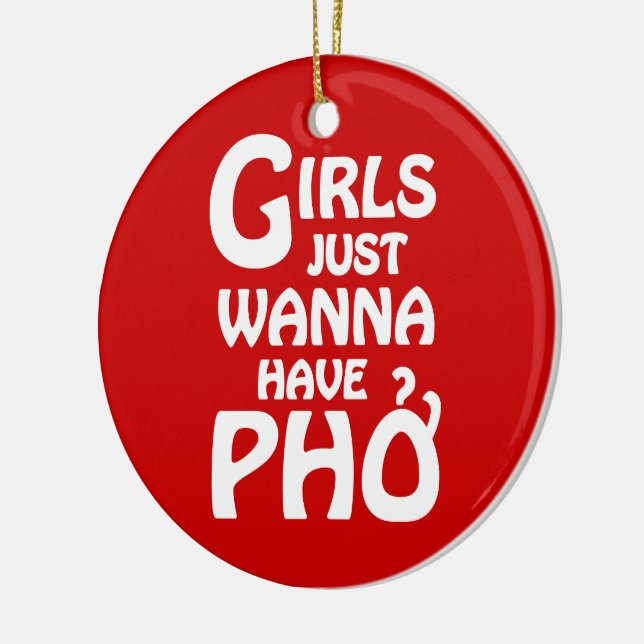 Girls Just Wanna Have Phở Ceramic Tree Decoration (Left)