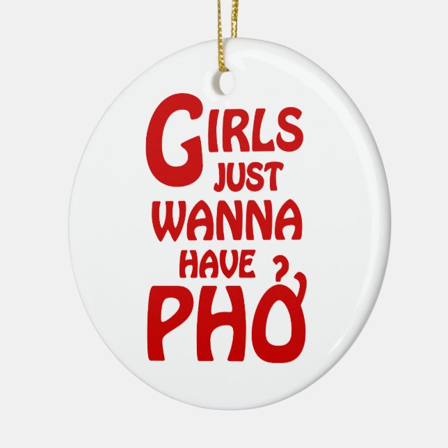 Girls Just Wanna Have Phở Ceramic Tree Decoration (Left)