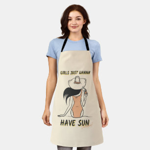 Girls Just Wanna Have Sun – Chic Summer Vacation Apron