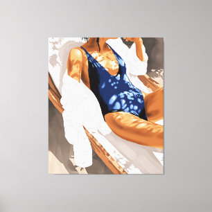 Girls Just Wanna Have Sun Painting Canvas Print