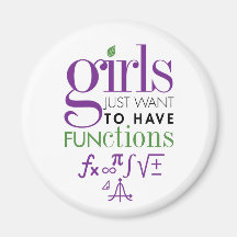 Girls just want to have functions math magnet