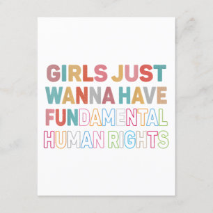 Girls Just Want to Have Fundamental Human Rights F Enclosure Card