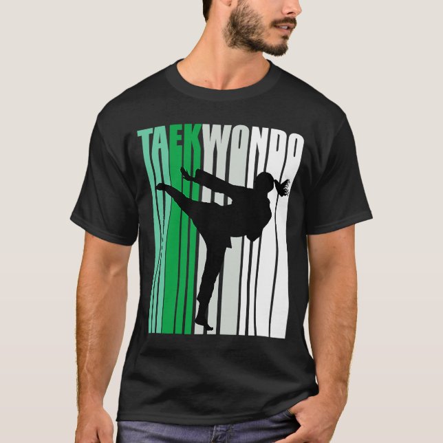 Girls Karate Blue Orange Colours Boyish Tomboy Dau T-Shirt (Front)